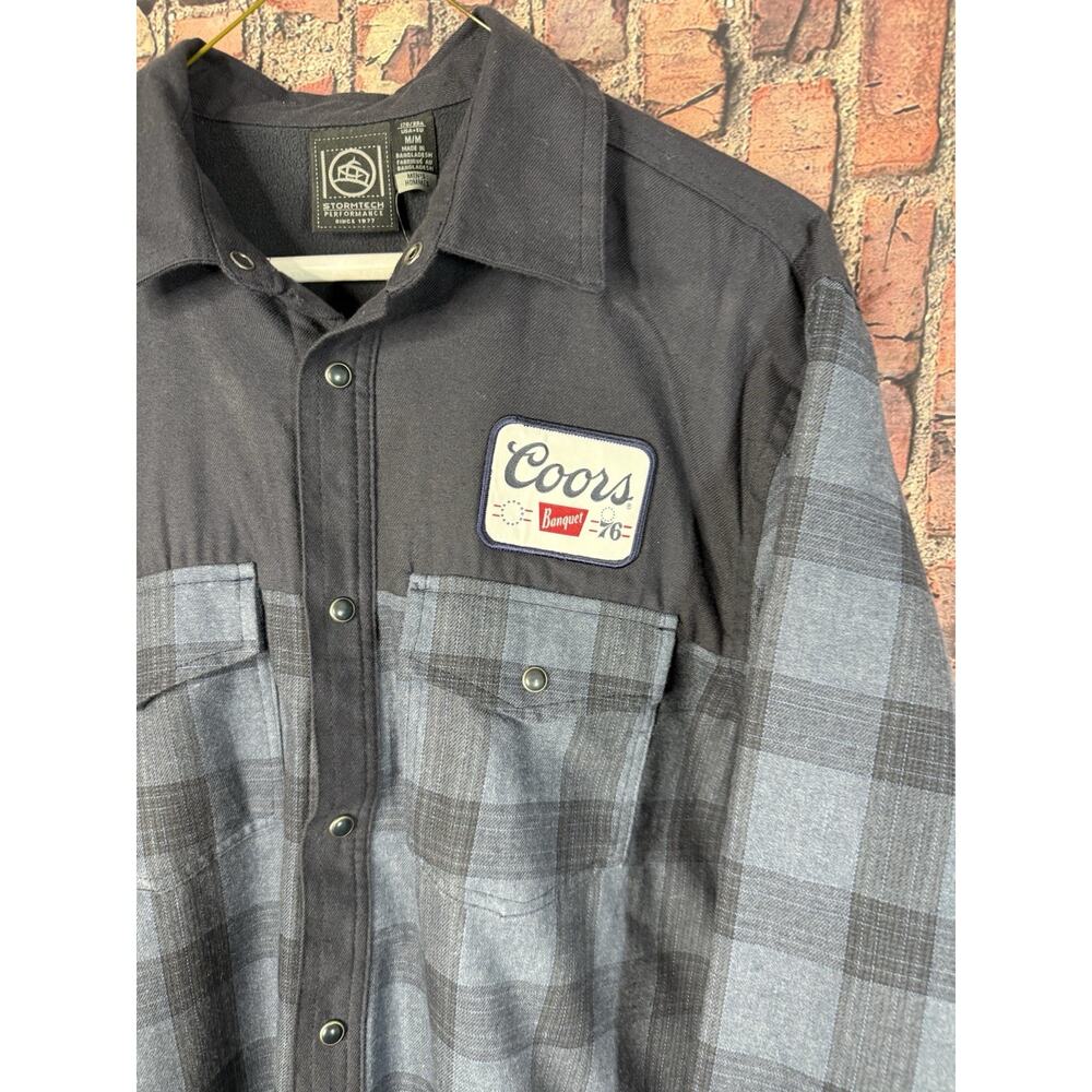 STORMTECH X Coors NWT Logan Thermal Long Sleeve Jacket Md Navy Plaid